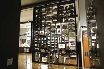 mineral wall - floor to ceiling display of many rocks, minerals etc.